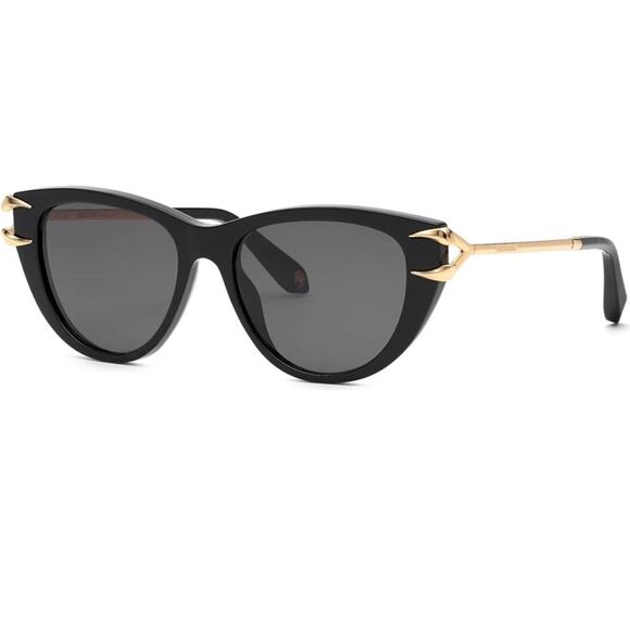 New! Roberto Cavalli SRC031 0700 Chic Black Claw Sunglasses Authentic